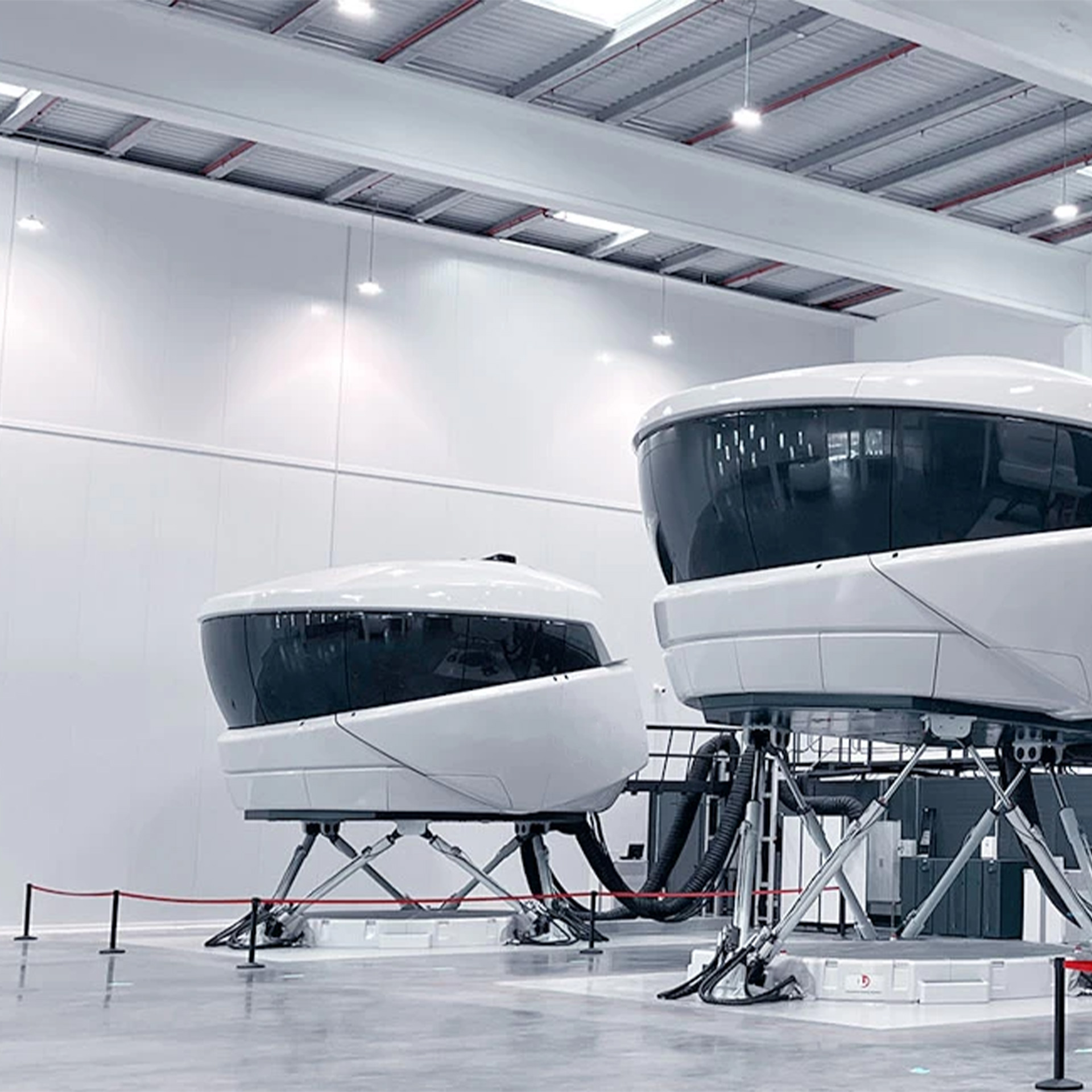 Full-flight simulators at the Simulator Center Training facility
